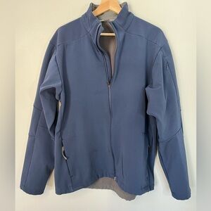 Salomon Navy Blue Men’s Fleece Lined Ski Jacket Winter Coat Size Large